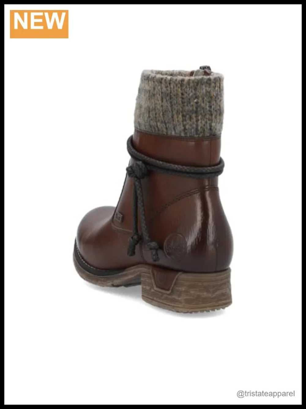 Women's Round Toe Block Heel Synthetic Leather Lace-Up Bootie Winter Casual